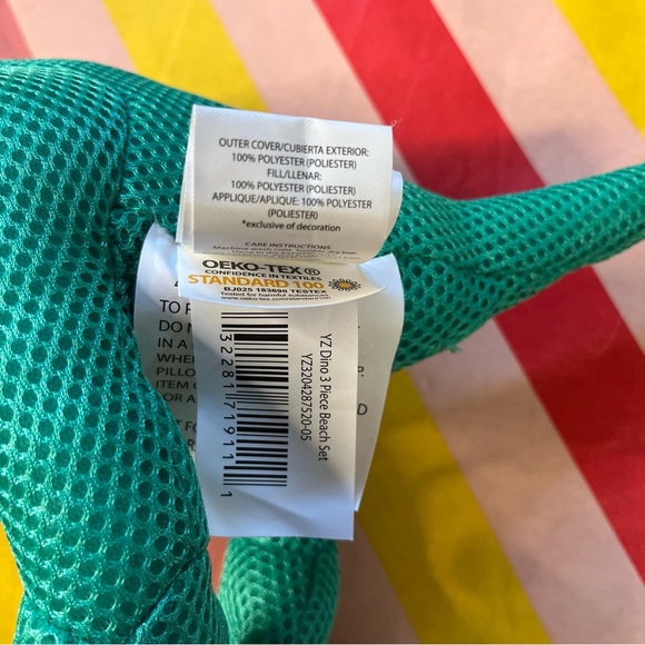 Your Zone 12" Dinosaur Beach Nylon Soft Toy - New Without Tag Oeko-Tex - Picture 9 of 11